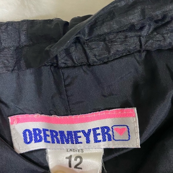 Obermeyer Size 12 Women’s Black Nylon Track Ski Snow Pants Unlined High Rise - Picture 11 of 11